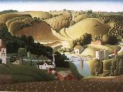 Grant Wood Stone rampart France oil painting artist